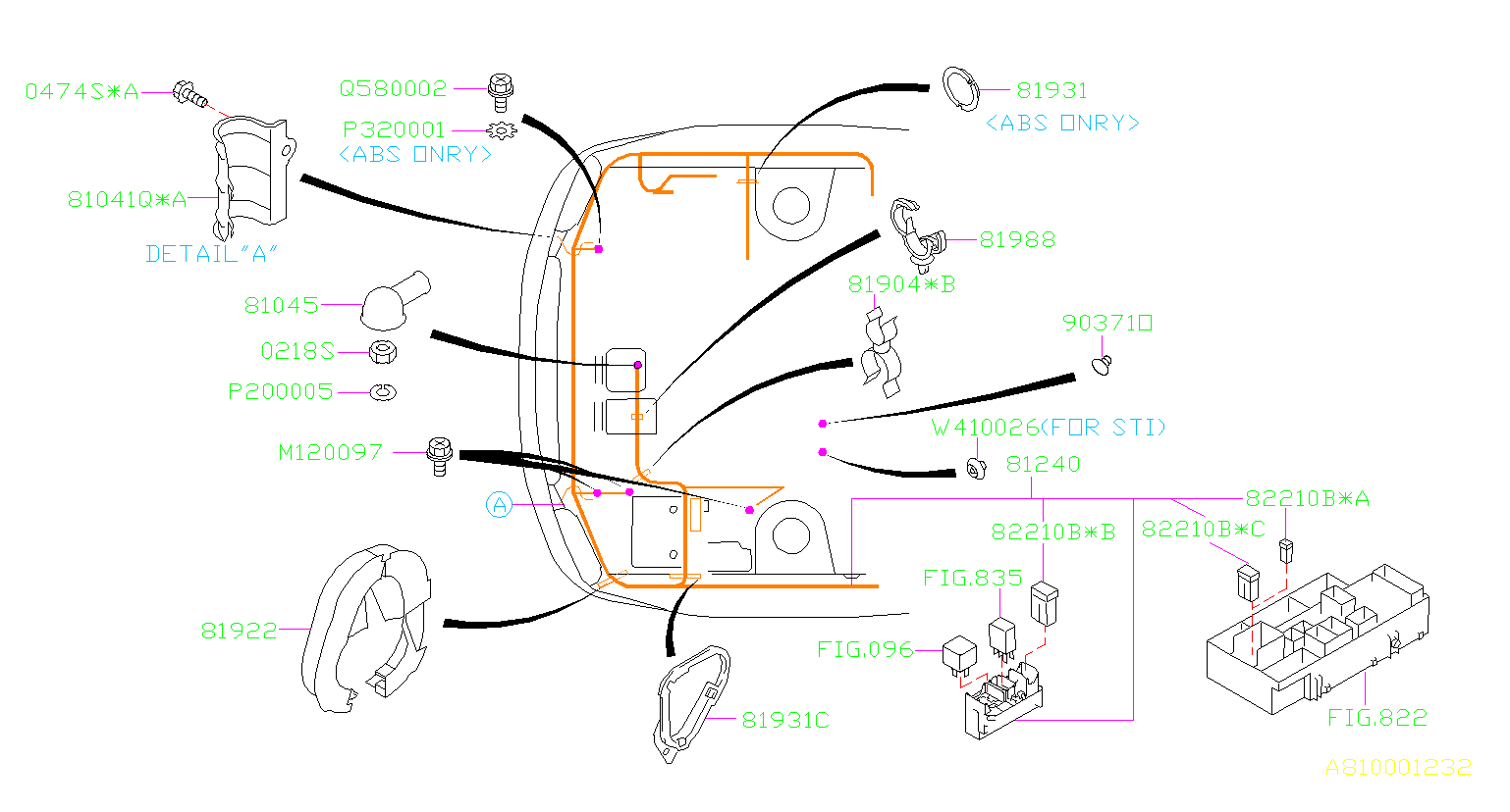 2018 Subaru Protector. (Right, Front). WIRING, MAIN, HARNESS